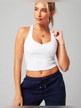 Fabletics Anywhere Cropped Built-In Bra Tank